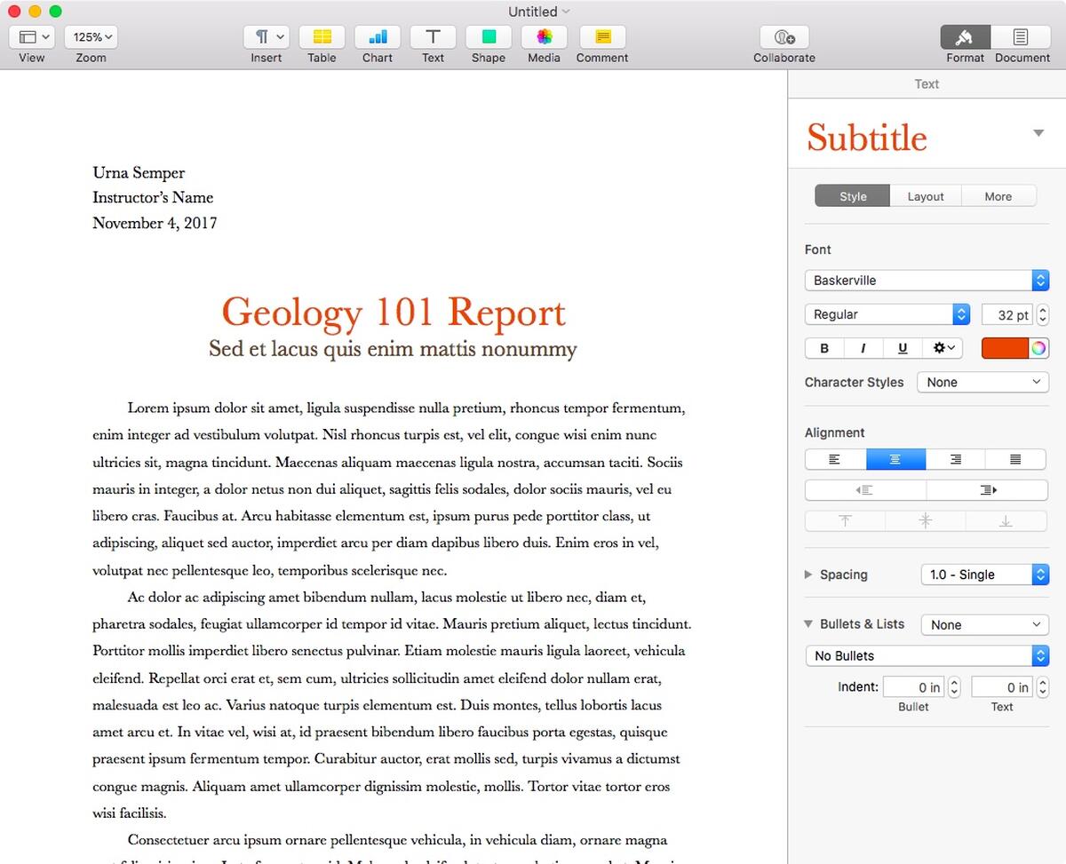 apple word processor for osx